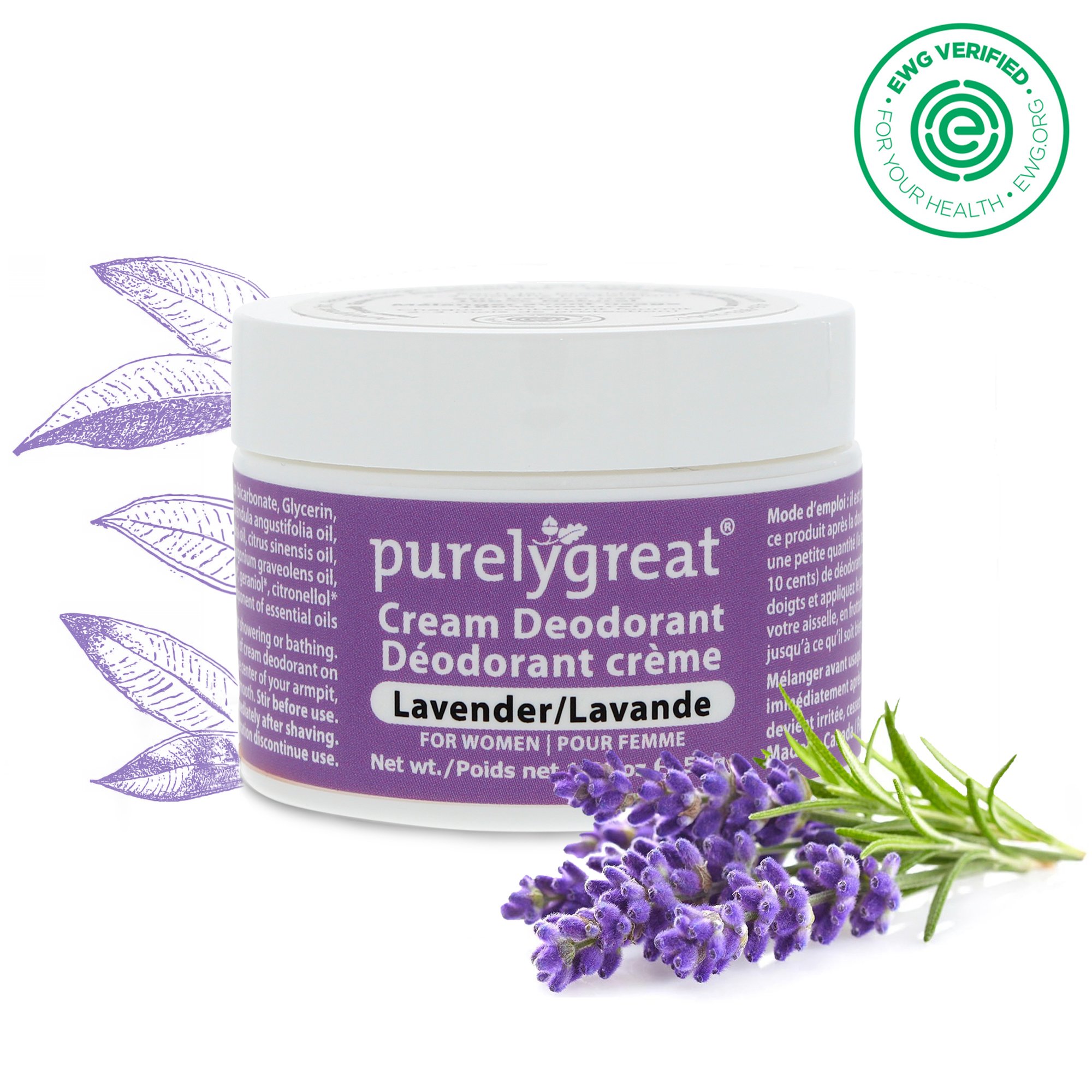 Lavender Cream Deodorant for Women 3